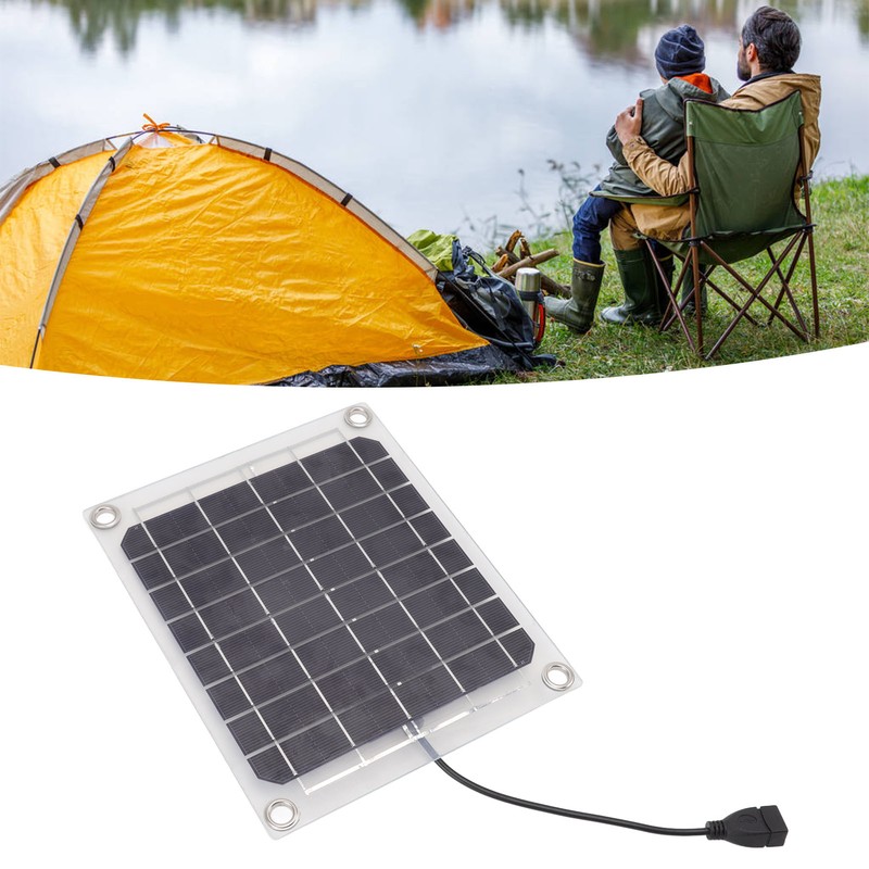 Solar Panel 10W USB Output Transparent Design Double Sided Power