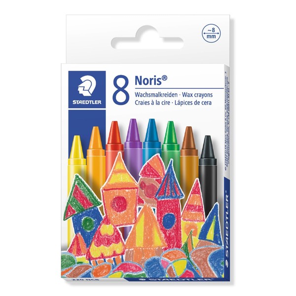STAEDTLER 220 NC8 Noris Wax Crayons 8 mm - Assorted