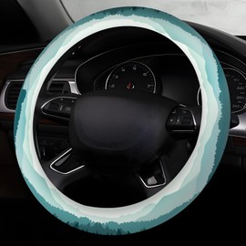 ADQWIOVL Car Steering Wheel Cover, Universal 15 Inch Neoprene Non-Slip Steering Wheel Covers, Funny Car Accessories for Women Men Fit Auto, Suvs, Truck Cute Green Mountain