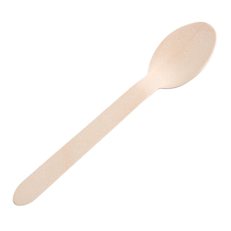 Utopia Birch Wood Spoon 6.25inch / 16cm, F90213-000000-B01010, Pack of