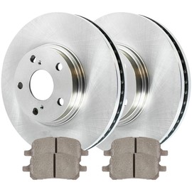 AutoShack Front Brake Kit Rotors and Ceramic Pads Pair of 2 Driver and Passenger Side Replacement for 1999-2001 Lexus RX300 3.0L V6 AWD FWD RSCD41268-41268-707-2-4