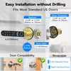 Smart Fingerprint Door Knob Lock with Display Screen, Fingerprint Biometric