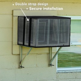 SxiHengX Outdoor Mesh Window Air Conditioner Cover - Dust-Proof,Anti-Leaf Design, Ensures Easy Air Flow (21''Wx16''Dx15''H)