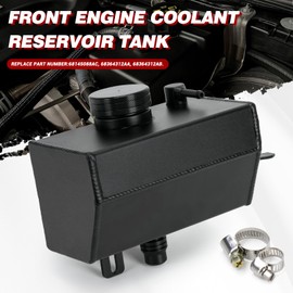 PQY Aluminium Coolant Reservoir Tank Replacement for Jeep Wrangler JL JLU 2018+& Gladiator JT 2020+ 2.0&3.6L Front Engine Coolant Expansion Tank 68364312AC