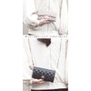 Sp Lab Lamb Leather Long Wallet with Chain Quilted Clutch