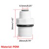 Ctyjia 2 Pcs Pushfit Straight Connector, 1/2" Male Thread/Female Thread
