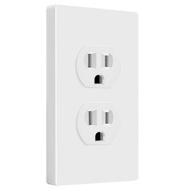 ENERLITES Duplex Receptacle, Matching Screwless Wall Plate Included, Residential Grade Duplex Outlet, Tamper-Resistant, Child-Safe, Grounding, 15A 125V, UL Listed, T-61581-TR-WSI, White