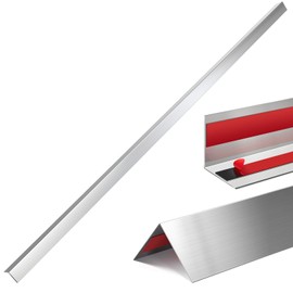 Therwen 10 Pieces Stainless Steel Corner Guards 48" Metal Wall Corner Protector Guard Protection (0.5 x 0.5 x 48 Inch)