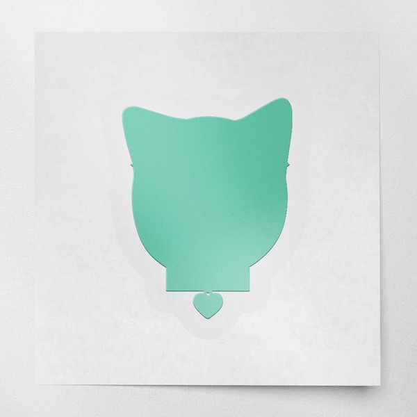 Decal Stickers of cat (Mint) (Set of 2) Premium Waterproof