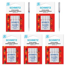 25 Schmetz Embroidery Sewing Machine Needles 130/705H H-E Size 90/1425