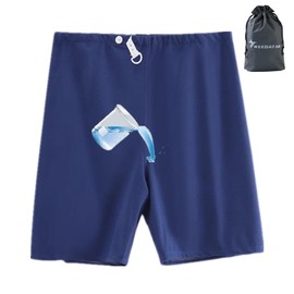 WEEOATAR Waterproof Patient Care Trousers,Reusable Incontinence Pants,Leak-Proof and Washable Urinary Incontinence Pants for Bedridden,Elderly,Mobility Impaired,Women on Periods(Short,Blue,XL)