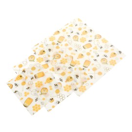 KOMBIUDA Reusable Food Wraps Set 3 Pack Beeswax Wrap Cotton Washable Packaging Cloths for Kitchen Picnic Sandwiches and Organic Storage