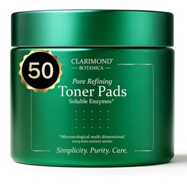 50 Count Pore Refining Toner Pads – Glowing Facial Toning w/Niacinamide, Fermented Botanicals & Soluble Enzymes – Hydrating Facial Pads for Daily Use, Smooth Skin Texture, All Skin Types, 4 fl oz