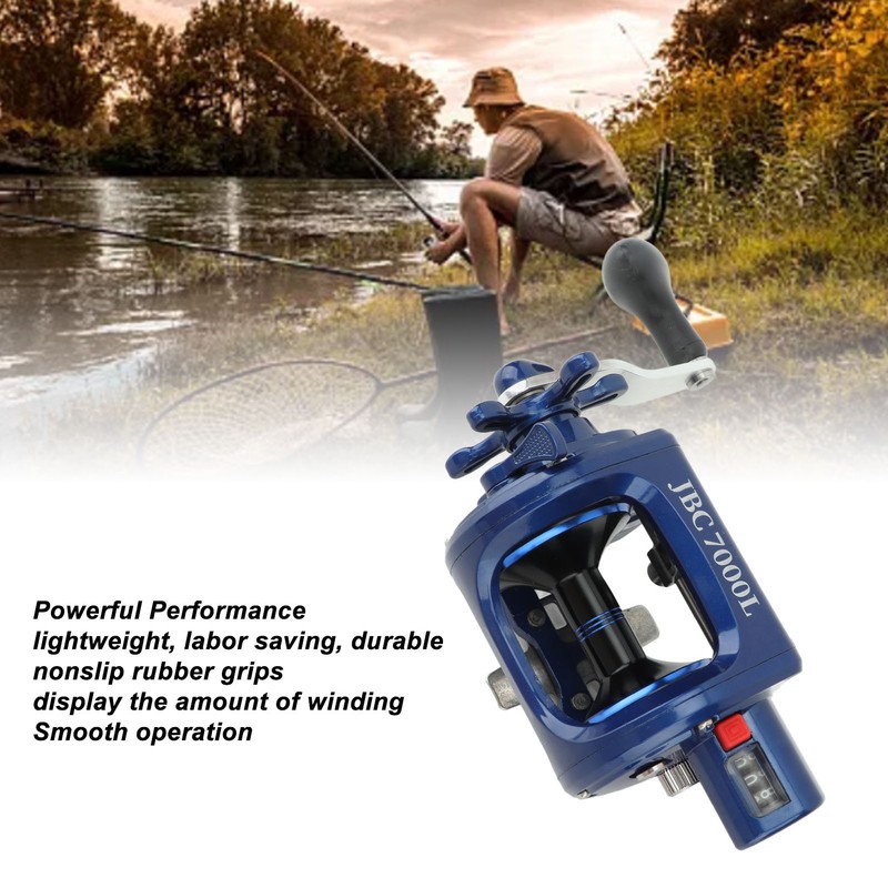 Baitcasting Fishing Reel Round Baitcaster Reel Smooth Powerful Saltwater Inshore