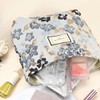 UEAVOID Floral Pattern Large Capacity Quilted Cosmetic Bag Soft Cotton