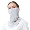 Summer Ice Silk UPF 50+ Face Mask & Neck Gaiter - Breathable Cooling Balaclava for Outdoor Sports，Cycling, Hiking, Fishing (light gray)