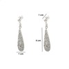 Agálea | Aretes Gota de Plata .925 y Cristal Mujer