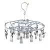 Relaxdays Sock Dryer for Clothes Airer, 24 Clips, Swivel Hooks,