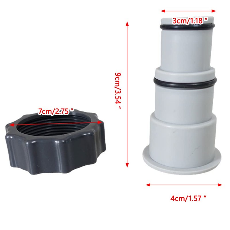 SagaSave 2PCS Hose Adaptor Replacement Pool Hose Adapter A with