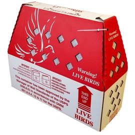 Live Bird Shipping Boxes (10pk) Horizon Chickens Poultry Gamefowl (Optional Divider) (No Divider)