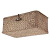 OLegei Wicker Storage Basket with Lid Basket for Shelf Storage