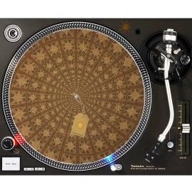 For Technics, For American DJ, For Denon, For Pioneer, For Realistic Union Jack Star Spiral CORK Slipmat Turntable 12" for DJ Vinyl LP Audiophile