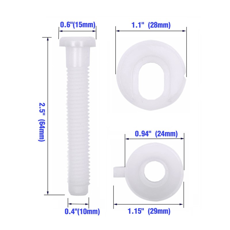 Toilet Seat Screws, A.I.Force Toilet Seat Tightening Kit with Toilet