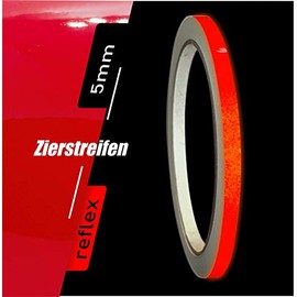 siviwonder Decorative Strips Red Reflective Reflective Sticker 5 mm Length 10 m Car Reflective Tape Red