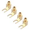 Jopto 4PCS Hi-end Banana to Spade Adapter Audio Speaker Cable