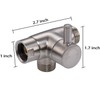 100% Solid Metal Shower Arm Diverter for Hand Held Showerhead