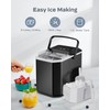 Silonn Ice Maker Countertop, Portable Ice Machine with Carry Handle,