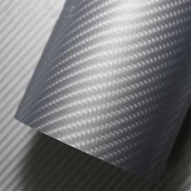 4D Grey Carbon Fibre Car Vinyl Wrap sticker film Car vinyl Wrapping Sheet 30CMx 1.52M (Grey)