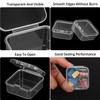 QWORK® Pack of 50 Small Square Storage Boxes with Hinged