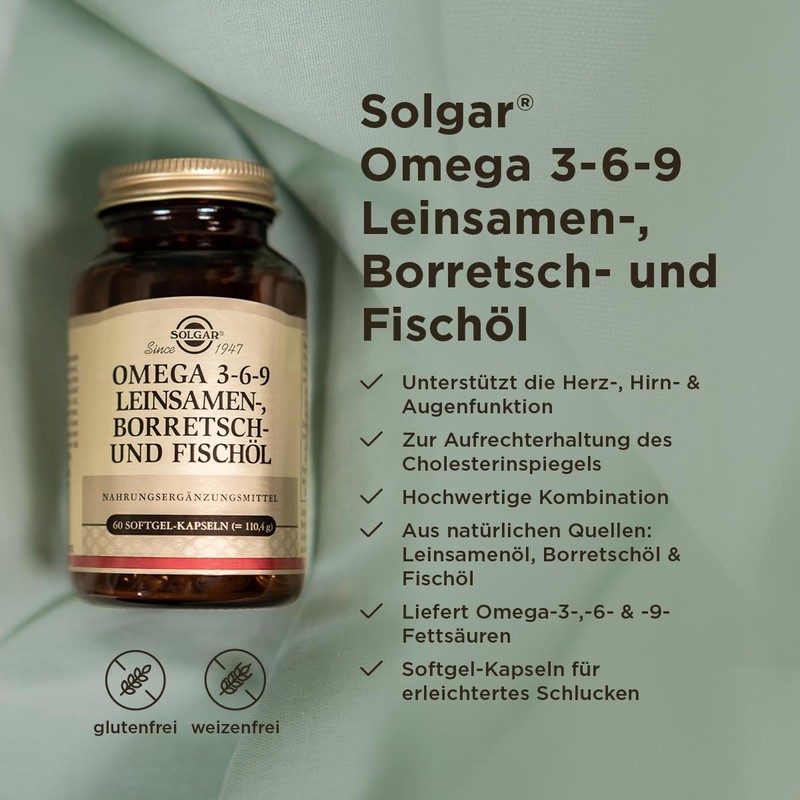 SOLGAR® Omega 3-6-9 | Balanced Ratio of Omega-3, 6 and