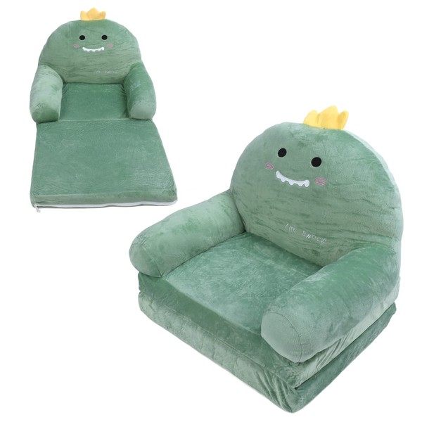 Foldable Kids Sofa, Soft Cartoon Children Lounger with Zipper Toddler Sofa Sleeper for Home Bedroom Decor (2 Layers)