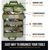 CRAFT911 Durable Tool Bag Organizers w/Detachable 6 Tool Pouches –