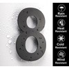 nanlyiau 6in/153mm Modern Anthracite Grey House Number Plaque Stainless Steel