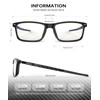 ANYLUV Blue Light Glasses for Men,Rectangle Business Style Glasses, Carbon