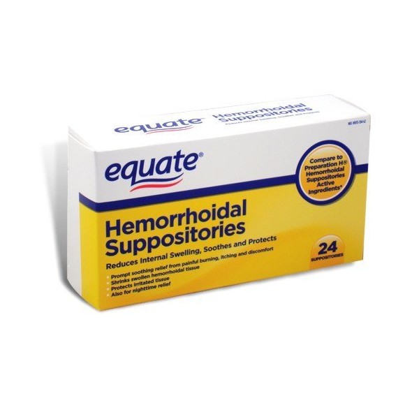 Equate Hemorrhoidal Suppositories 24 Ct by Equate