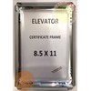 BUILDINGSIGNS.COM Elevator Certificate frame 8.5x11 inch (Silver, Heavy Duty -
