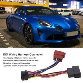 Aramox ISO Wiring Harness Adapter, 16 Pin ISO Wiring Harness Plug Adapter Plug Car Radio Wiring Harness Plug Adapter Replacement for Alpine