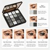 16 Colours Smokey Eye Palette,Black and White Smokey Eyeshadow Palette