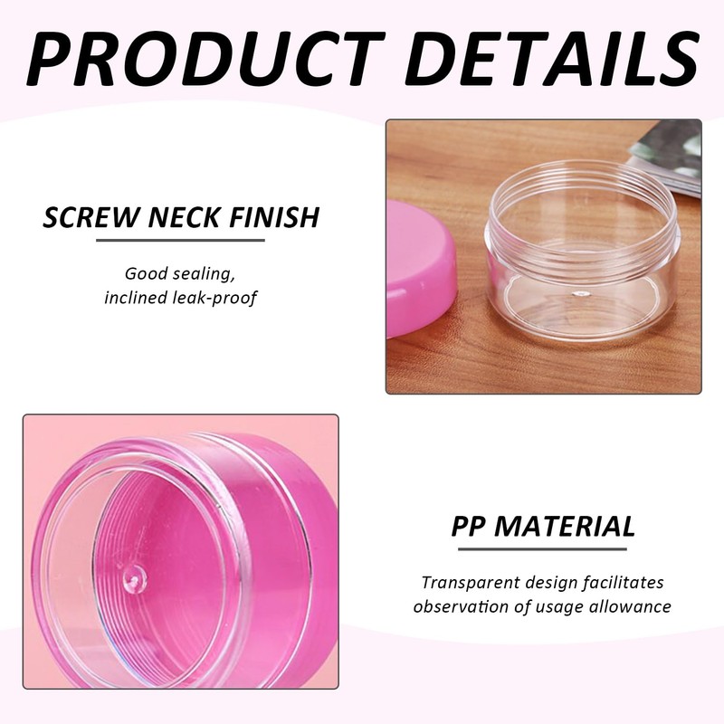 12 Multi-Color Plastic Cream Jars, Mini Lotion Containers, Portable Cosmetic