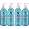 Hand in Hand Nourishing Liquid Hand Soap, 10 Fl Oz, Sweet Mint & Eucalyptus, Sea Salt Scent, 4 Pack