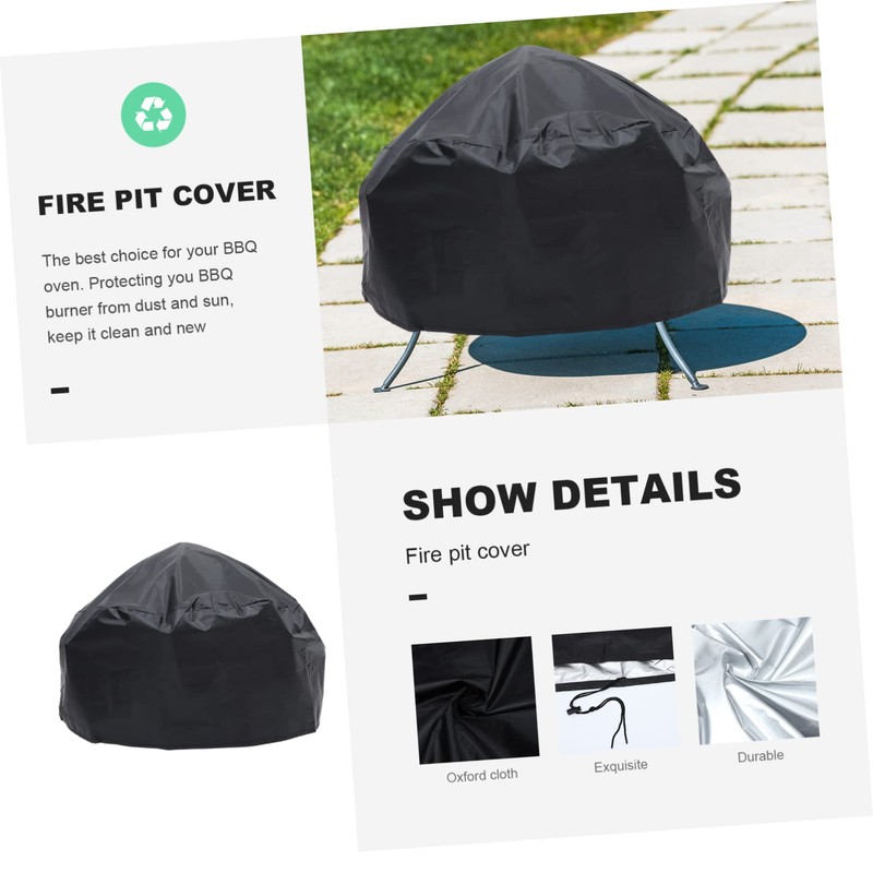 Levemolo Fire Pit Cover Outdoor Stove Protector Heavy Duty Patio
