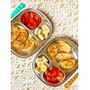 Busy Benny Stainless Steel 2 pack set Divided Plates Dinner/Snack/Picky