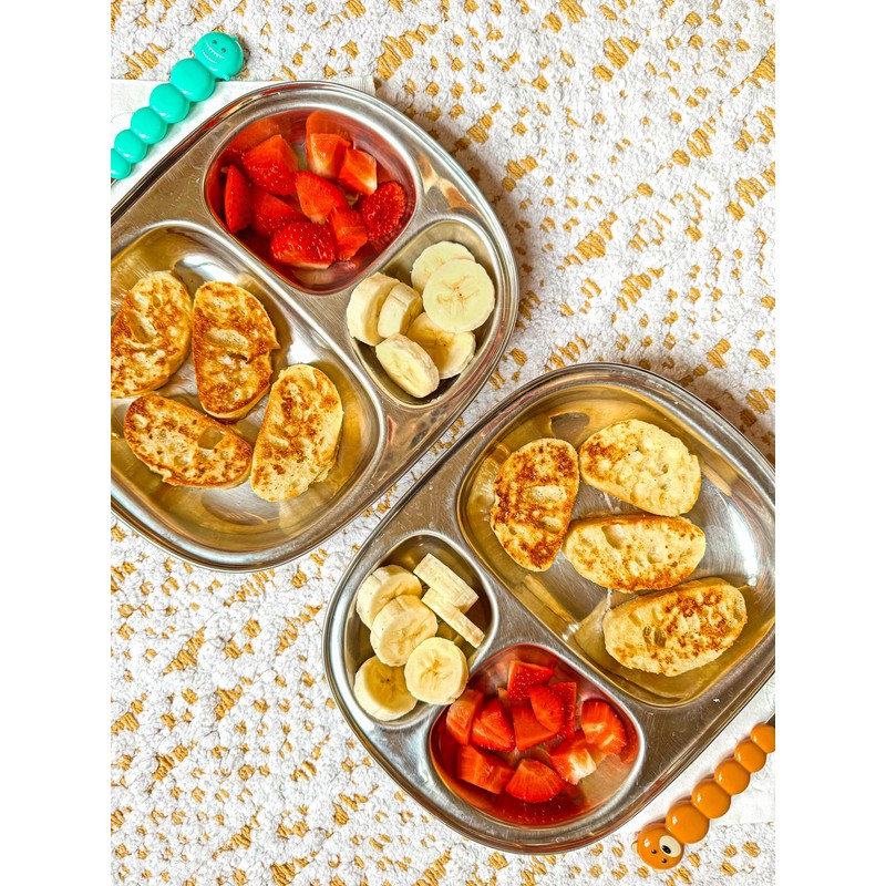 Busy Benny Stainless Steel 2 pack set Divided Plates Dinner/Snack/Picky