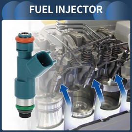 INFINAUTO Fuel Injector, Engine Fuel Injection Nozzle No.LR001982 for Land Rover LR2 HSE 2008-2012 3.2L for Volvo S80 2007-2014 3.2 Blue, 6 Pcs