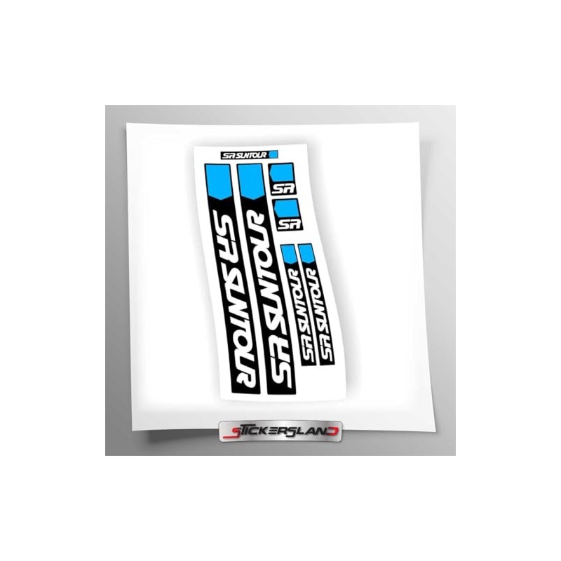 Stickersland Set of 7 Mixed Metal Plastic Stickers for SR
