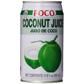 FOCO Coconut Juice with Pulp, 11.8 Fl Oz (Pack of 24)